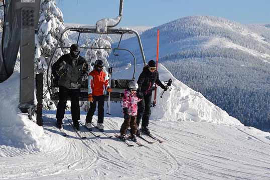 Skilift in skigebied Harrachov
