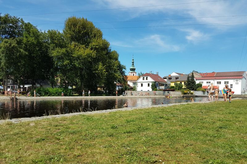 Sušice, zwemmen in de Šumava in Tsjechië
