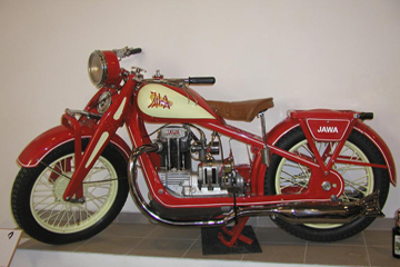 Jawa, motorfietsen. Leuk museum in Benešov 