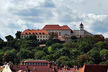 kasteel Špilberk is een groot kasteelcomplex in Brno