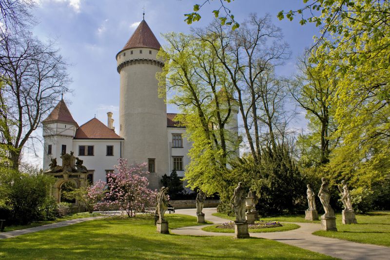 Het Konopiště kasteelpark 