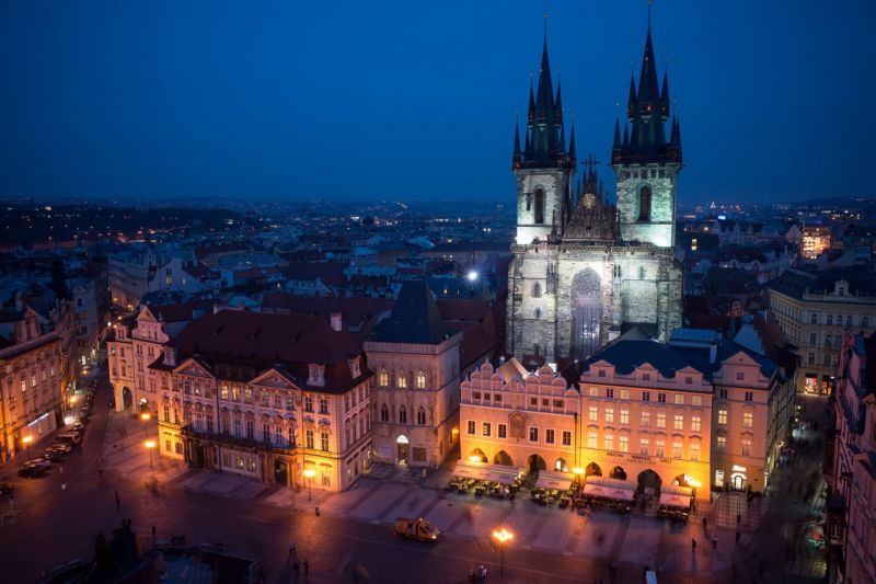 Het Oude Stadsplein in Praag