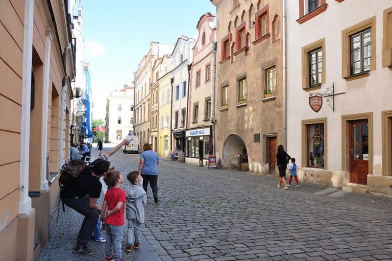 Pardubice centrum met patriciërshuizen