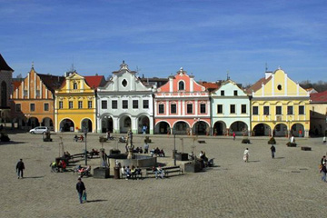 Het kleurrijke centrum van Pelhřimov