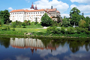 Kasteel van Třebíč aan de Jihlava rivier