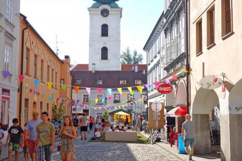 České Budějovice, gezellige straatjes